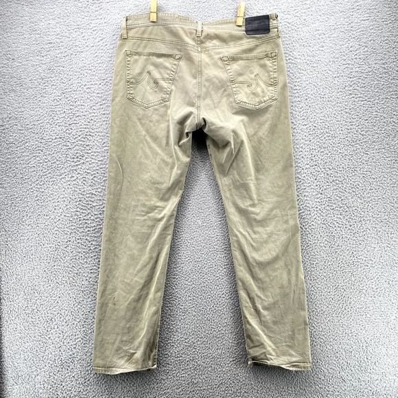 Adriano Goldshmied Pants Green 36x32 Jeans The Graduate Tailored Leg Casual Mens - Picture 12 of 16